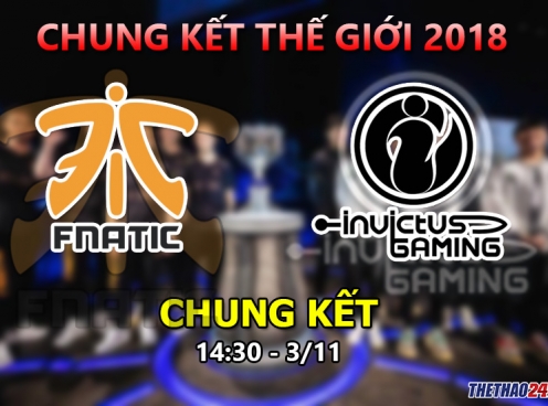 Lịch thi đấu Chung kết Liên Minh Huyền Thoại CKTG 2018 | Invictus Gaming vs Fnatic